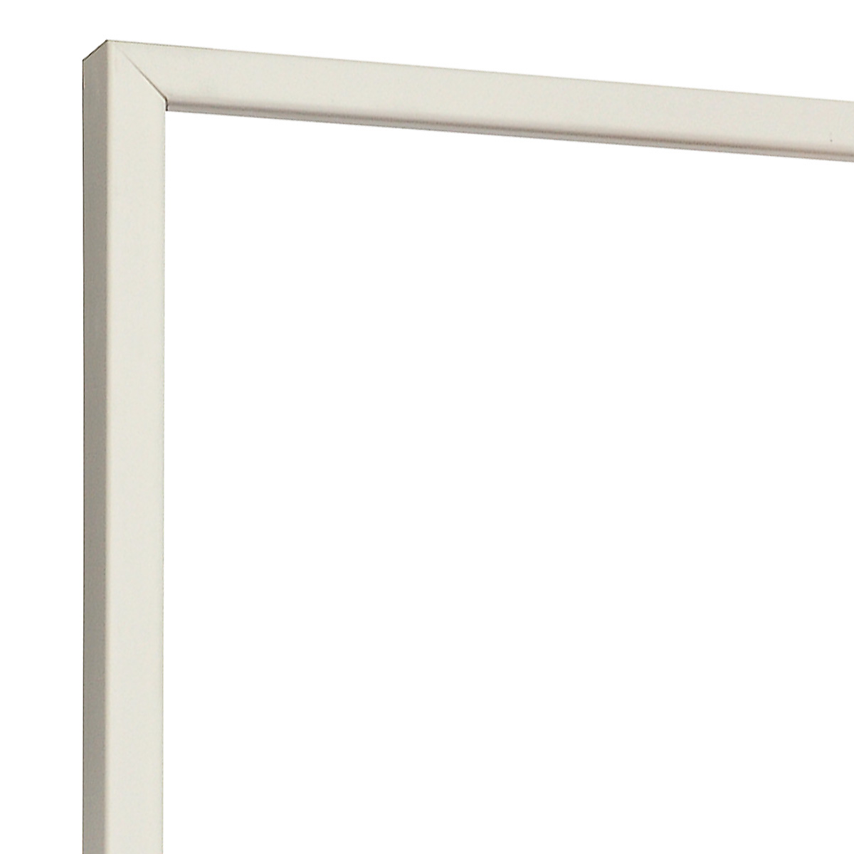 Bilderleiste keilgezinkte Pinie 10 mm breit 13 mm hoch - Weiss matt - Ecke