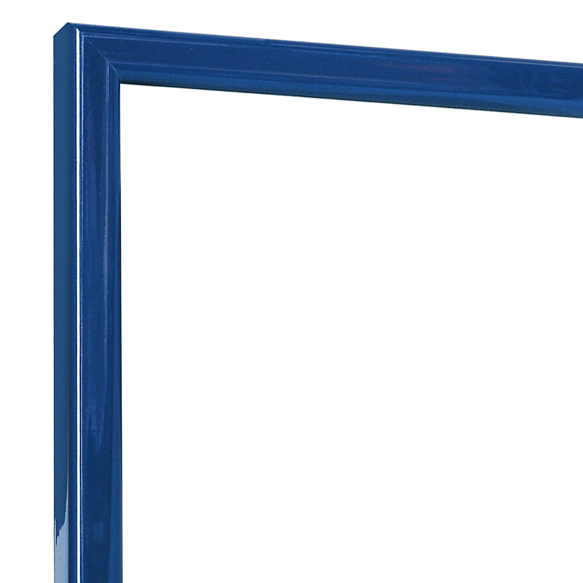 Bilderleiste keilgezinkte Pinie 26 mm breit 23 mm hoch - Blau glänzend - Ecke