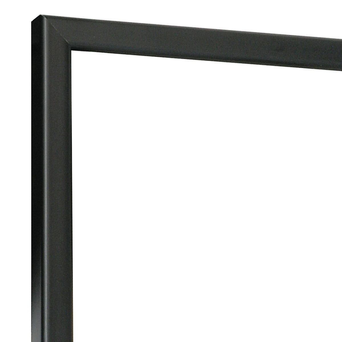 Bilderleiste keilgezinkte Pinie 14 mm breit - Schwarz matt - Ecke