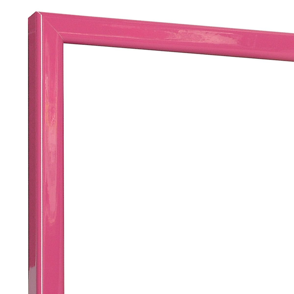 Bilderleiste keilgezinkte Pinie 14 mm breit - Rosa glänzend - Ecke