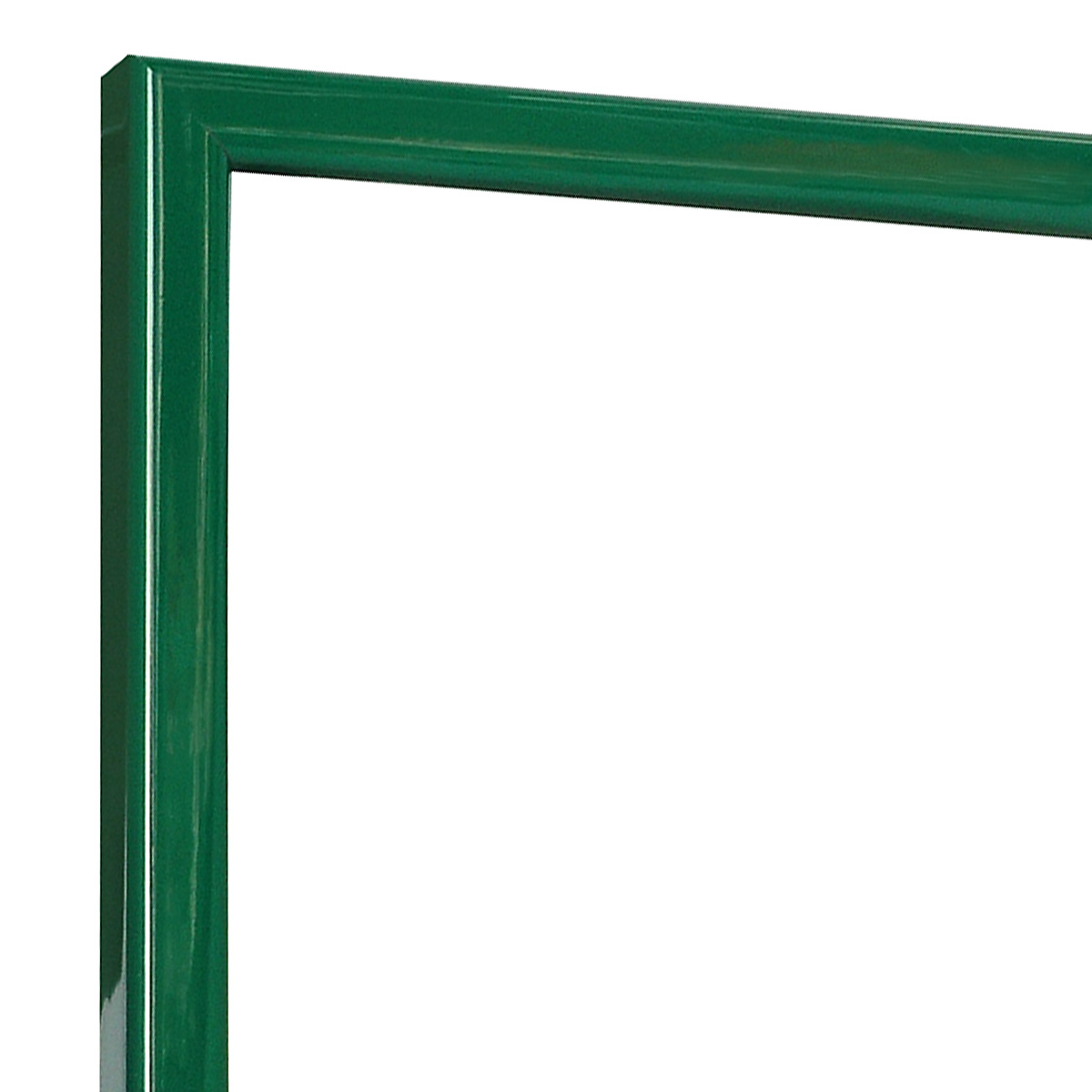 Bilderleiste keilgezinkte Pinie 26 mm breit 23 mm hoch - Grün glänzend - Ecke