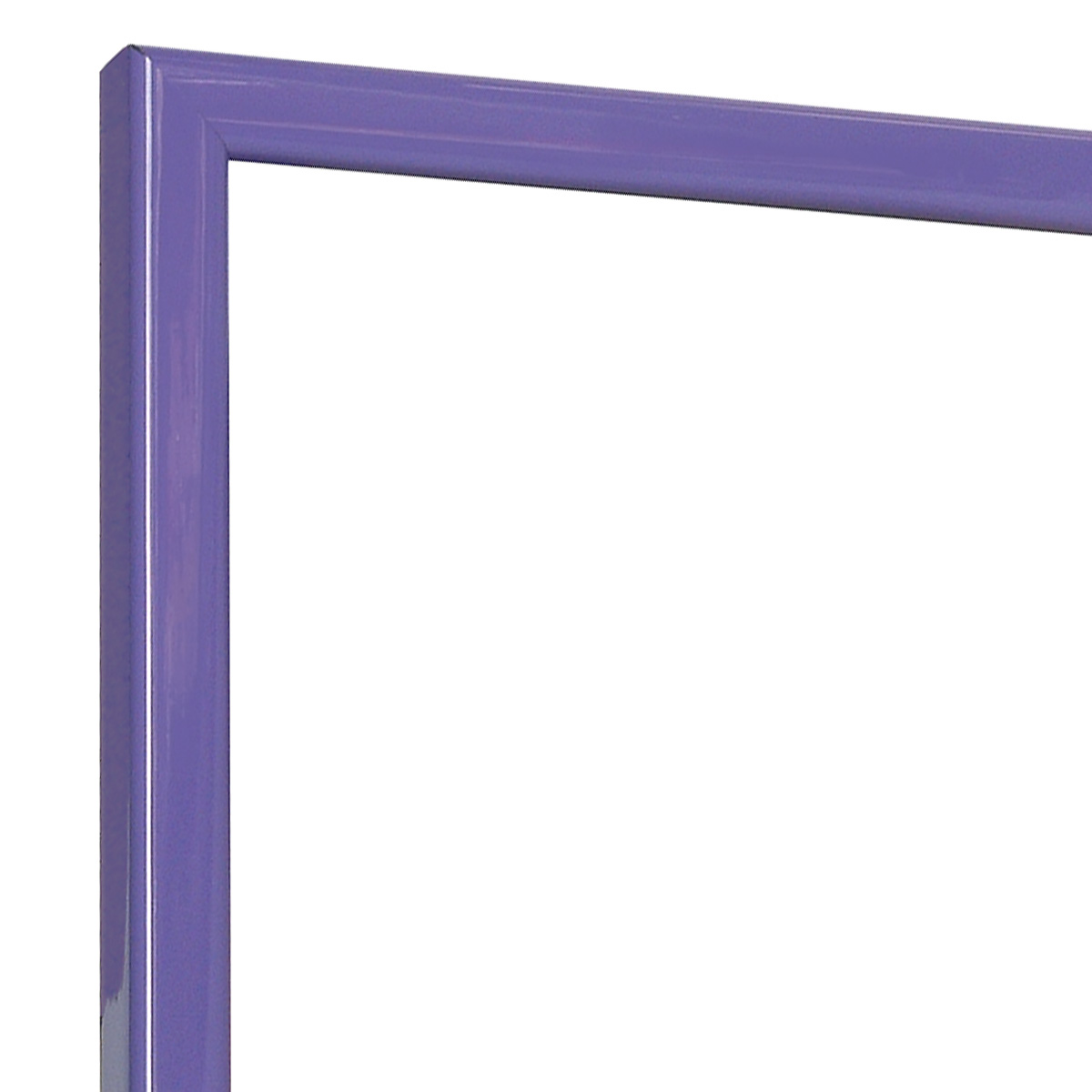 Bilderleiste keilgezinkte Pinie 14 mm breit - violett glänzend - Ecke