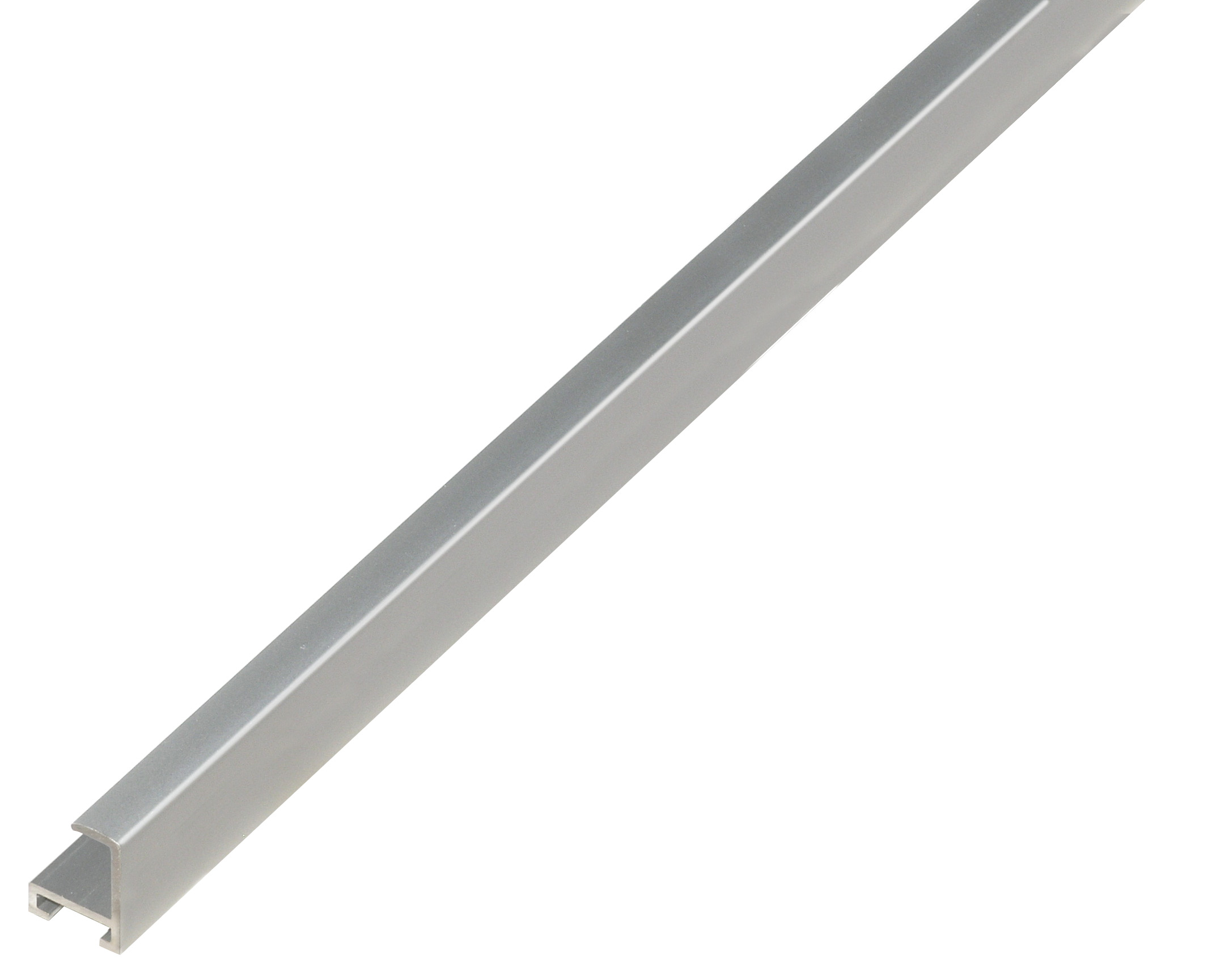 Aluminiumleiste Serie 12 flach Silber seidenmatt - 1004