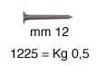 Brünierte Kammzwecken 12 mm - Packung zu 0,5 Kg