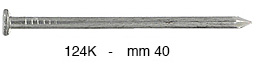 Normale Eisennägel Flachkopf 40 mm St. 2,2 mm - 1 Kg