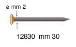 Brünierte Stahlnägel verm. Kopf 30 mm - Pack. zu 100