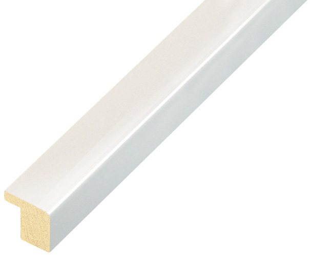 Bilderleiste Ayous flach 15mm breit 14hoch - weiss glänzend