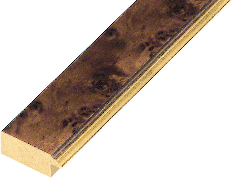 Bilderleiste furniert Lamellentanne Breite 30 mm mattes Finish Gold - 130RAD