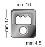 Zackenaufhänger aus brüniertem Eisen - Packg. 500