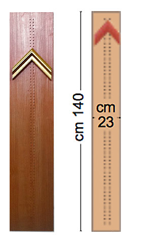 Tafel für Leistenmuster - 140 cm - 1 Reihe