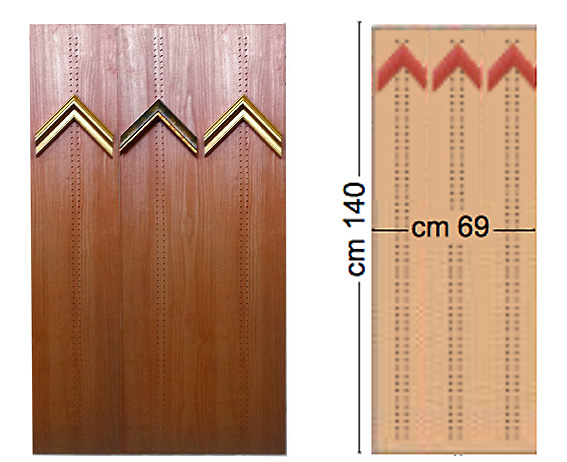 Tafel für Leistenmuster 140 cm - 3 Reihen