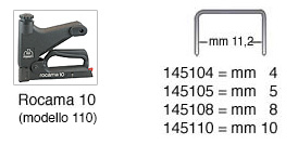 Klammern 108 für Rocama 110 - 8 mm - Pack. zu 5000
