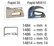 Klammern für Rapid 4 mm - Packung zu 5000 Stück
