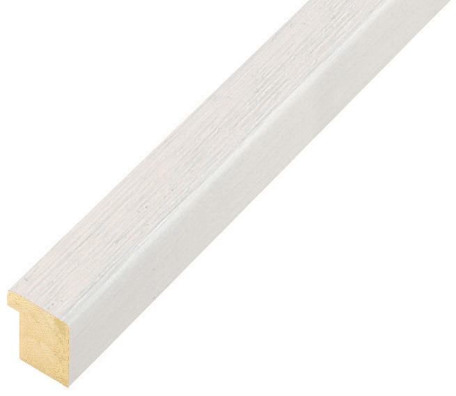 Bilderleiste Ayous flach 15mm breit 14 hoch offenporig weiss - 14BIANCO