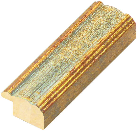 Bilderleiste Ayous Breite 24 mm Gold mit weissem Streifen - 152BIA