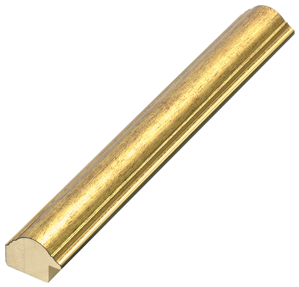 Bilderleiste keilgezinkte Pinie 25mm breit 19 hoch gewölbt - Gold - 166ORO