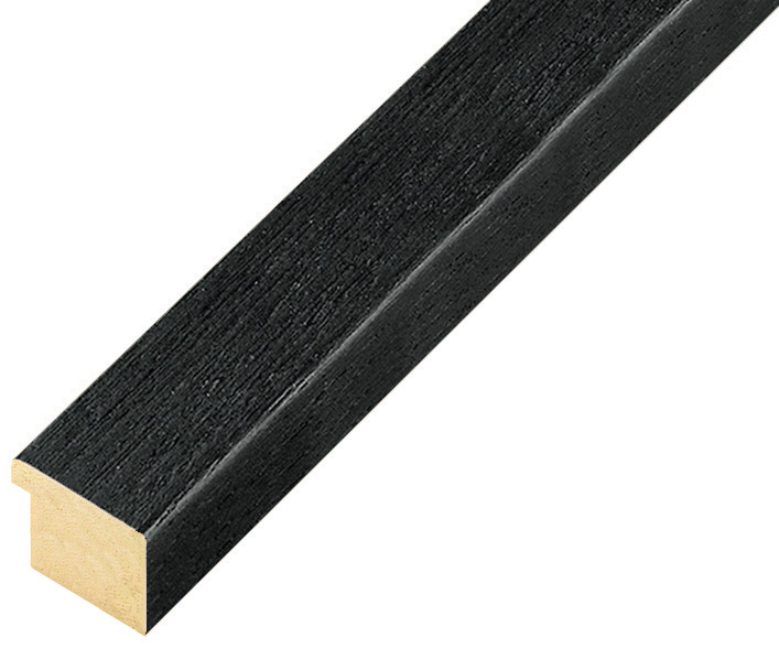 Bilderleiste Ayous flach 20mm breit 14hoch offenporig schwarz - 19NERO