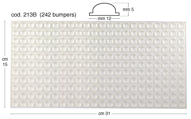 Bumpons 12 mm transparent - Packung 242 Stück