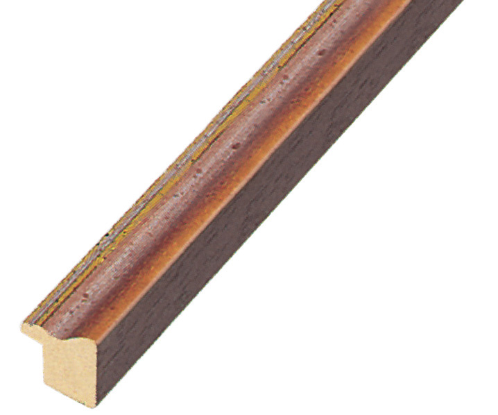 Bilderleiste Ayous Breite 15 mm nuss matt mit Goldlinie - 245NOCE