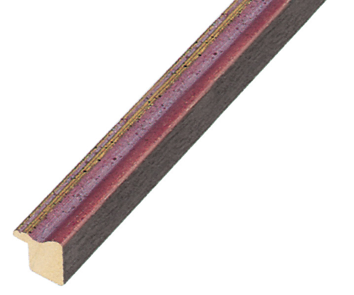 Bilderleiste Ayous Breite 15 mm violett matt mit Goldlinie