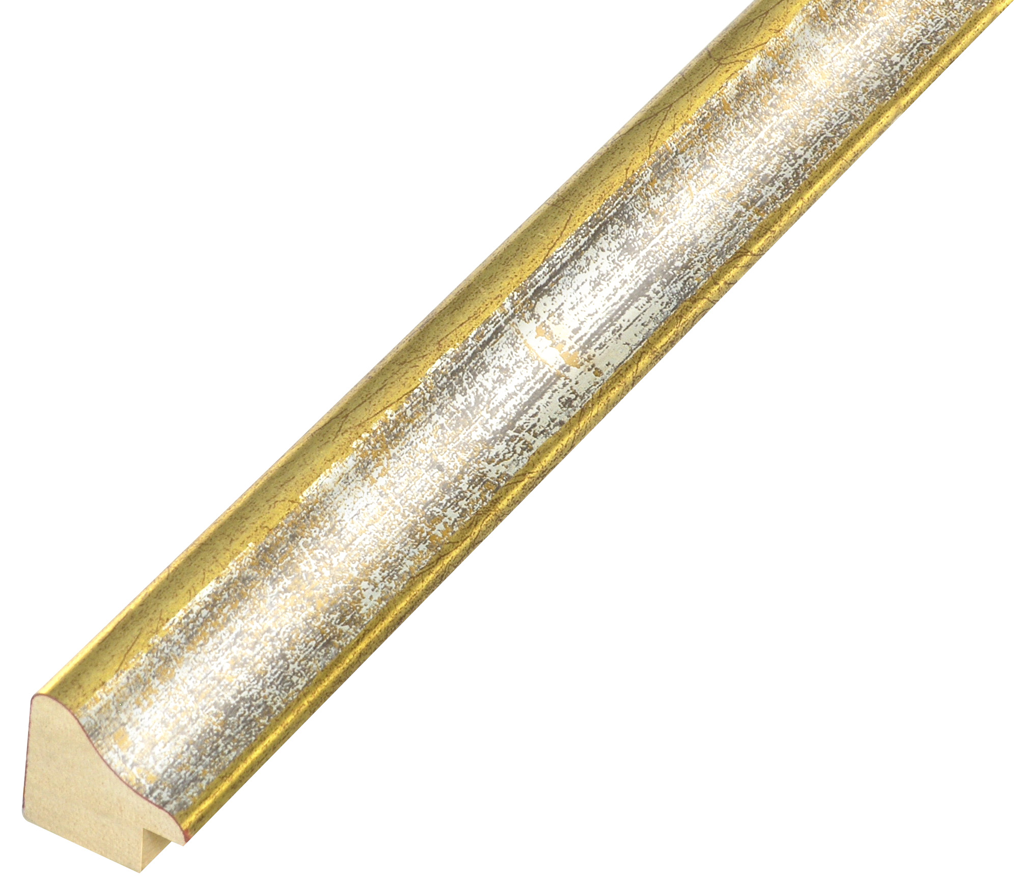 Bilderleiste keilgezinktes Ayous 23mm breit 22 hoch - Gold Grau