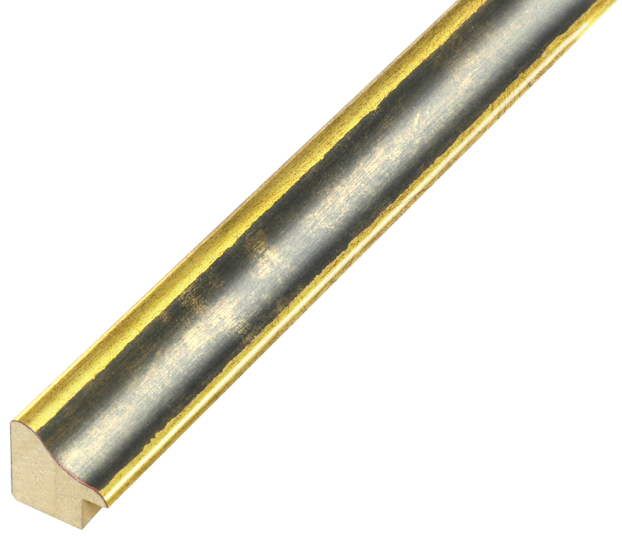 Bilderleiste keilgezinktes Ayous 23mm breit 22 hoch - Gold Schwarz - 254NERO