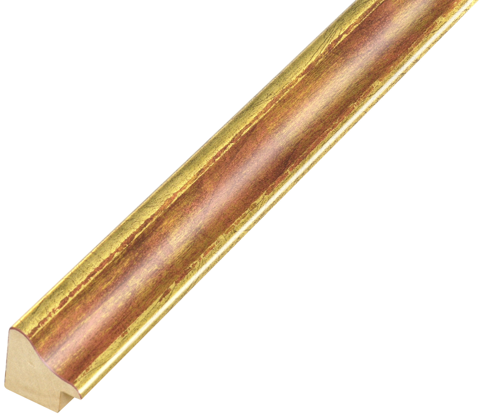 Bilderleiste keilgezinktes Ayous 23mm breit 22 hoch - Gold Rot - 254ROSSO