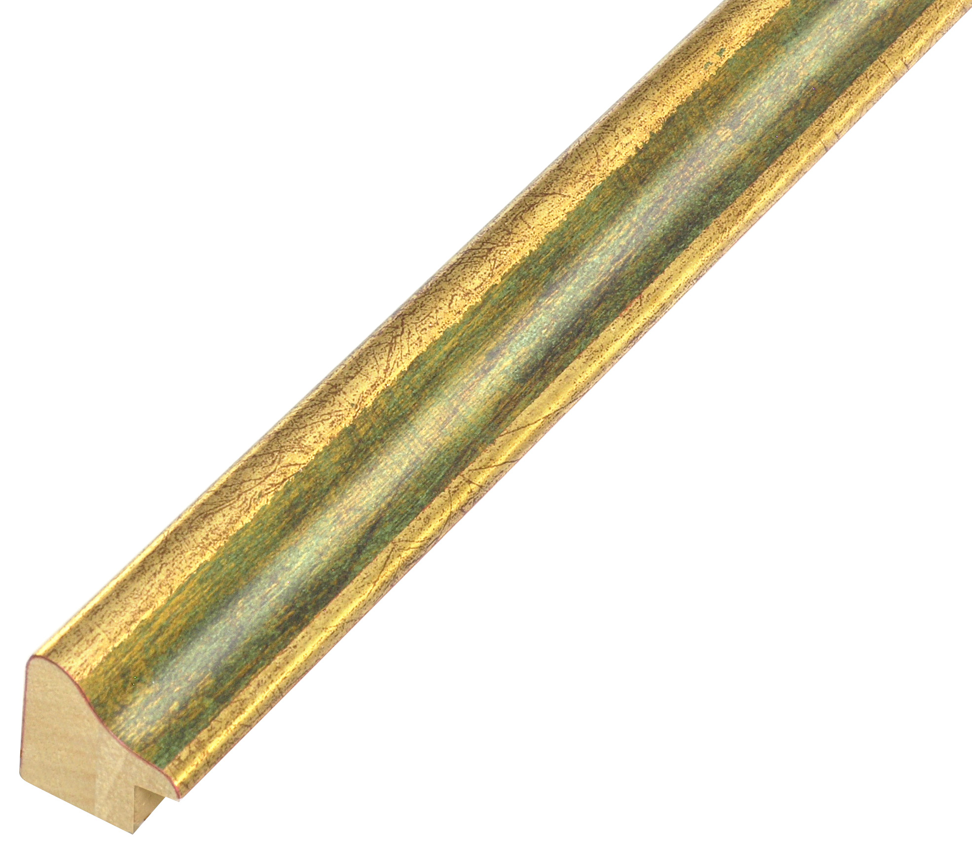 Bilderleiste keilgezinktes Ayous 23mm breit 22 hoch - Gold Grün
