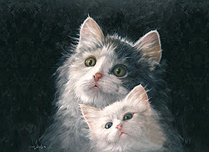 Gemälde: Kätzchen - 50x60 cm