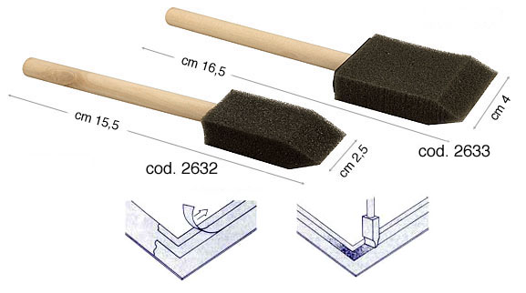 Spachtel aus Schaumgummi 4 cm