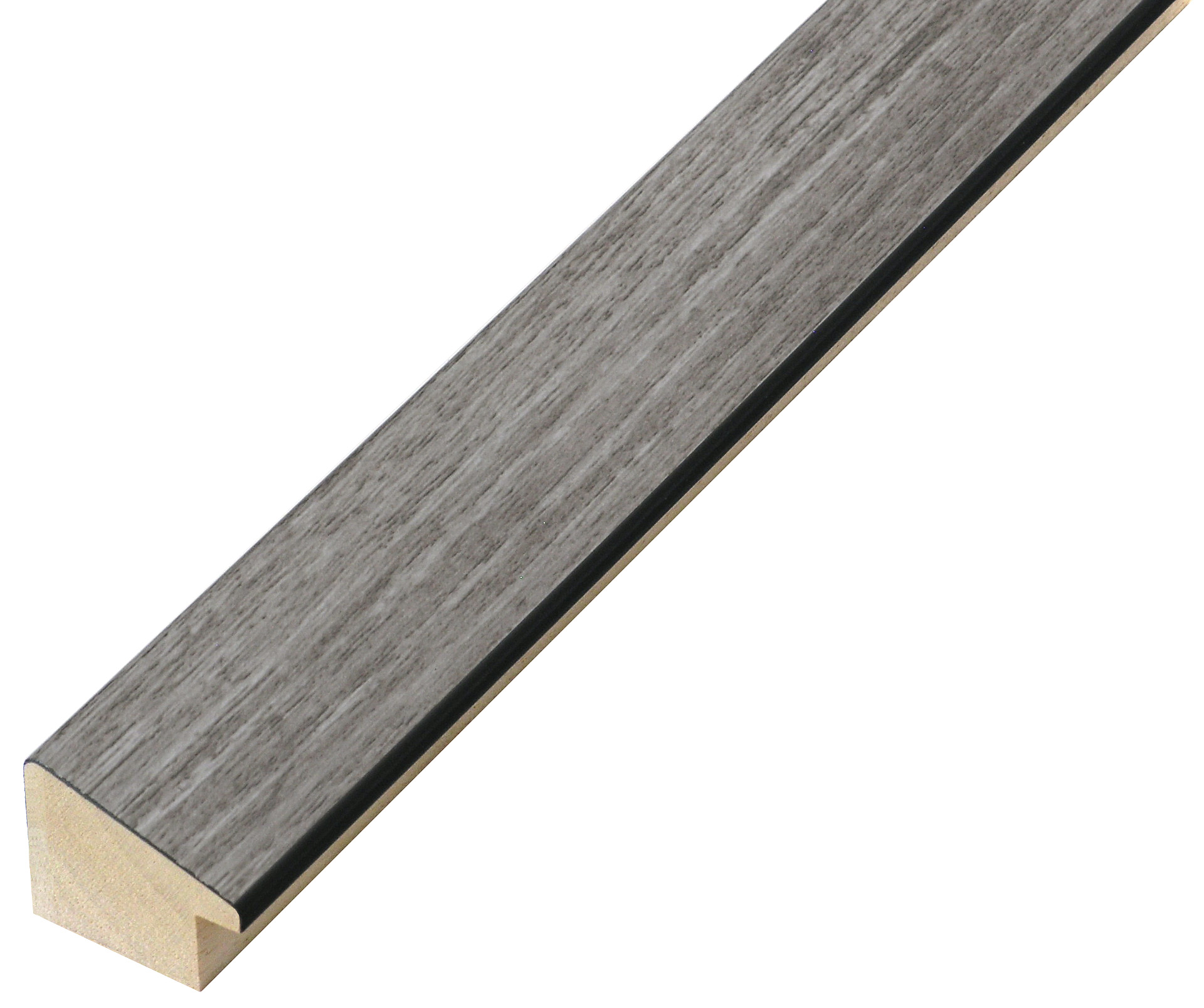 Bilderleiste keilgezinkte Pinie 23 mm breit 26 mm hoch Grau - 284GRIGIO