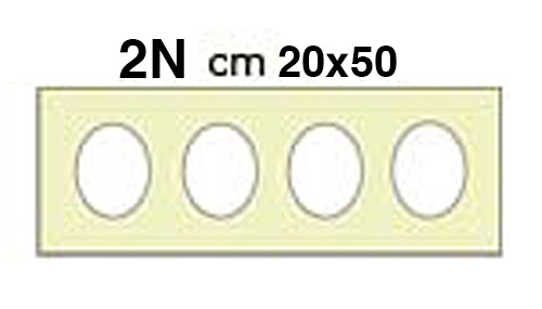 Fertige Passepartouts 20x50 Farbe Creme