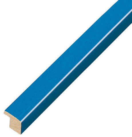 Bilderleiste keilgezinkte Pinie 14 mm breit - Hellblau glänzend - 329AZZ