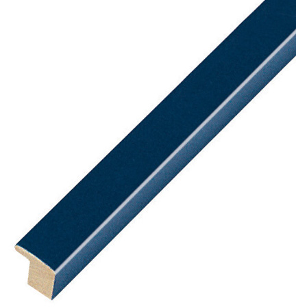 Bilderleiste keilgezinkte Pinie 14 mm breit - Blau glänzend - 329BLU