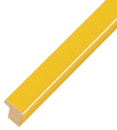 Bilderleiste keilgezinkte Pinie 14 mm breit - Gelb glänzend