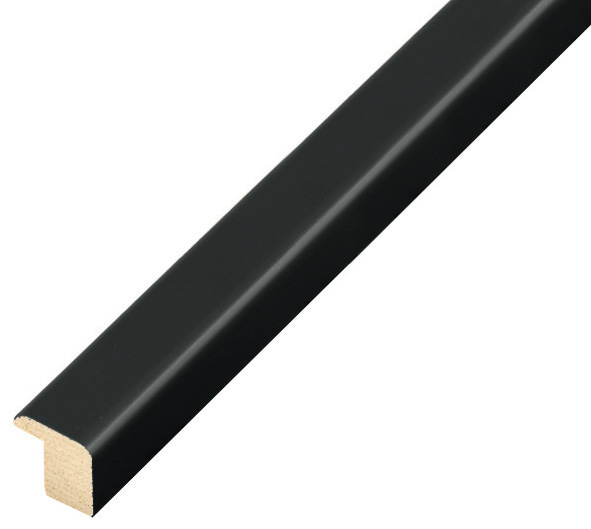 Bilderleiste keilgezinkte Pinie 14 mm breit - Schwarz matt