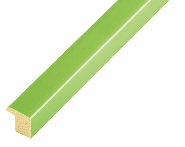 Bilderleiste keilgezinkte Pinie 14 mm breit - Grasgrün glanzend - 329PRATO