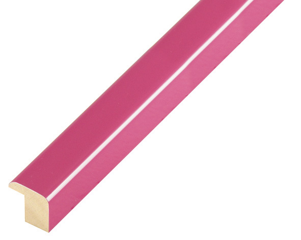 Bilderleiste keilgezinkte Pinie 14 mm breit - Rosa glänzend