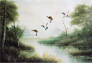 Gemälde: Enten - 20x25 cm