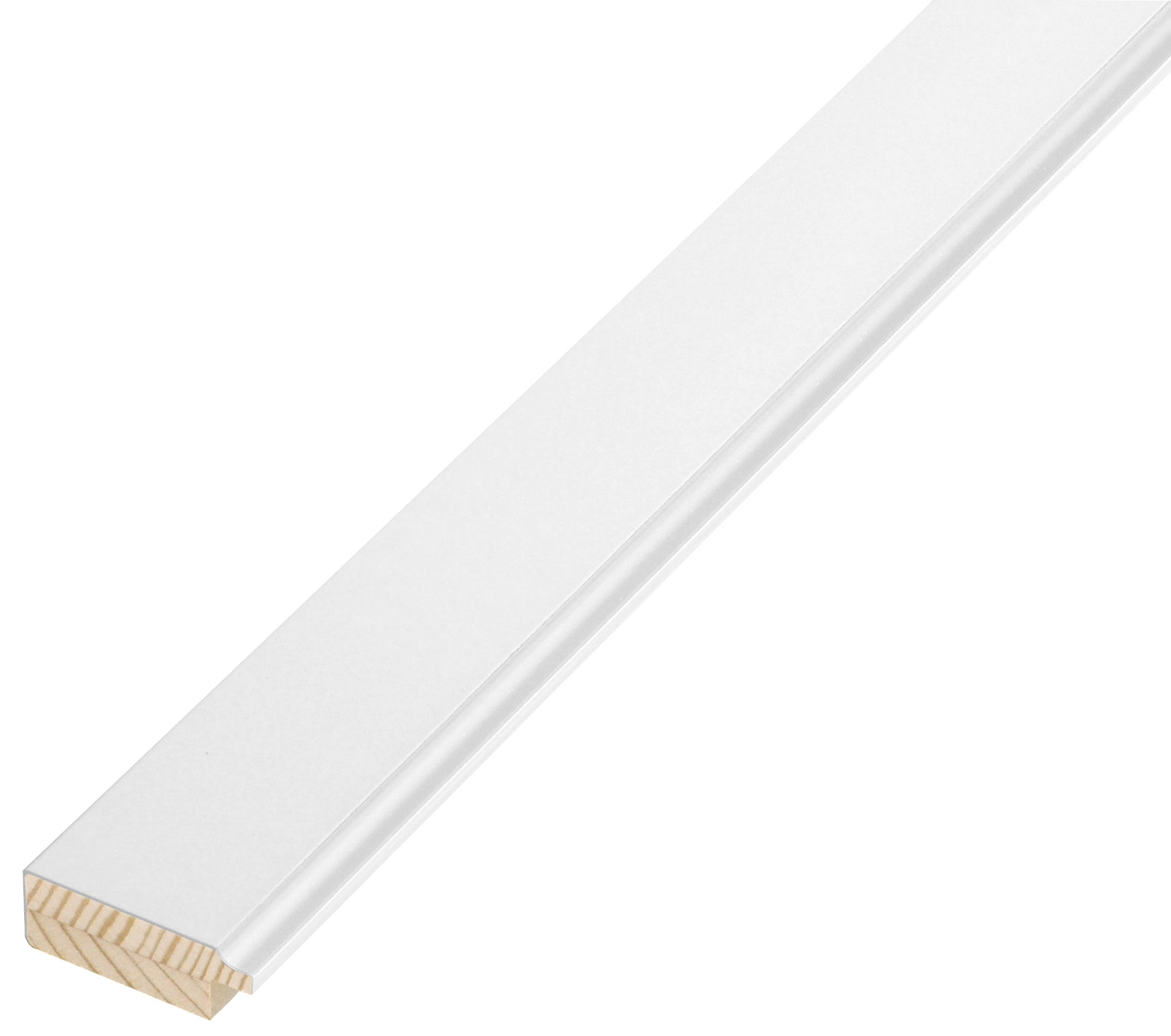 Bilderleiste keilgezinkte Kiefer 34 mm breit 12 hoch - Weiss - 34BIANCO