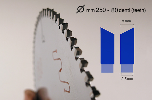 Widia-Kreissägeblatt 250 mm 80 Zähne