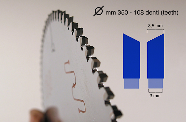 Widia-Kreissägeblatt 350 mm 108 Zähne