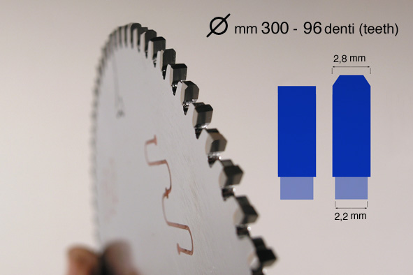Kreissägeblatt für Kunststoff 300 mm - 96 Zähne