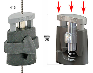 Haken Micro Grip 2 mm mit Sicherheitsverschluss - 10 Stück