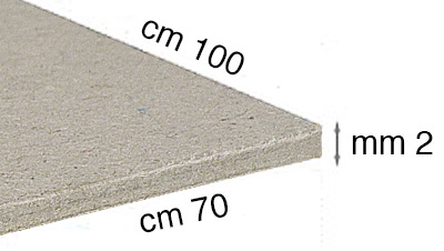 Graue Pappe Stärke 2 mm 70x100 cm