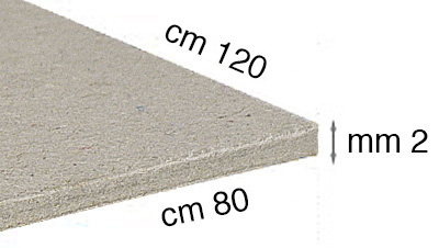 Graue Pappe Stärke 2 mm 80x120 cm