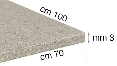 Graue Pappe Stärke 3 mm 70x100 cm