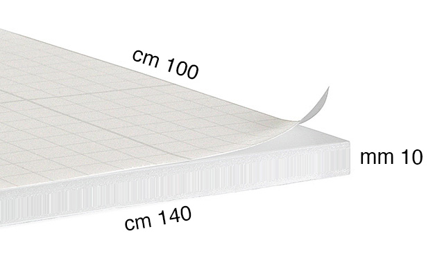 Styroporplatten klebend Stärke 10 mm - 100x140 cm