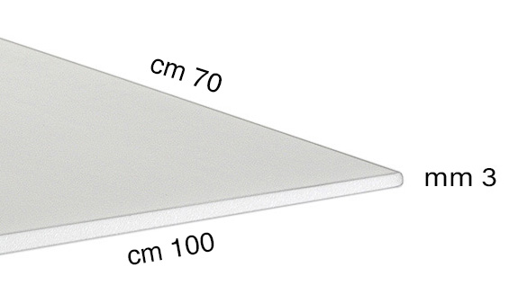 Styroporplatten Stärke 3 mm - 70x100 cm