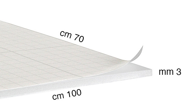 Styroporplatten selbstklebend Stärke 3 mm - 70x100